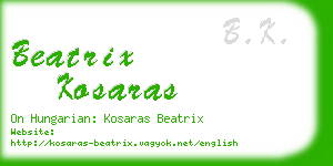 beatrix kosaras business card